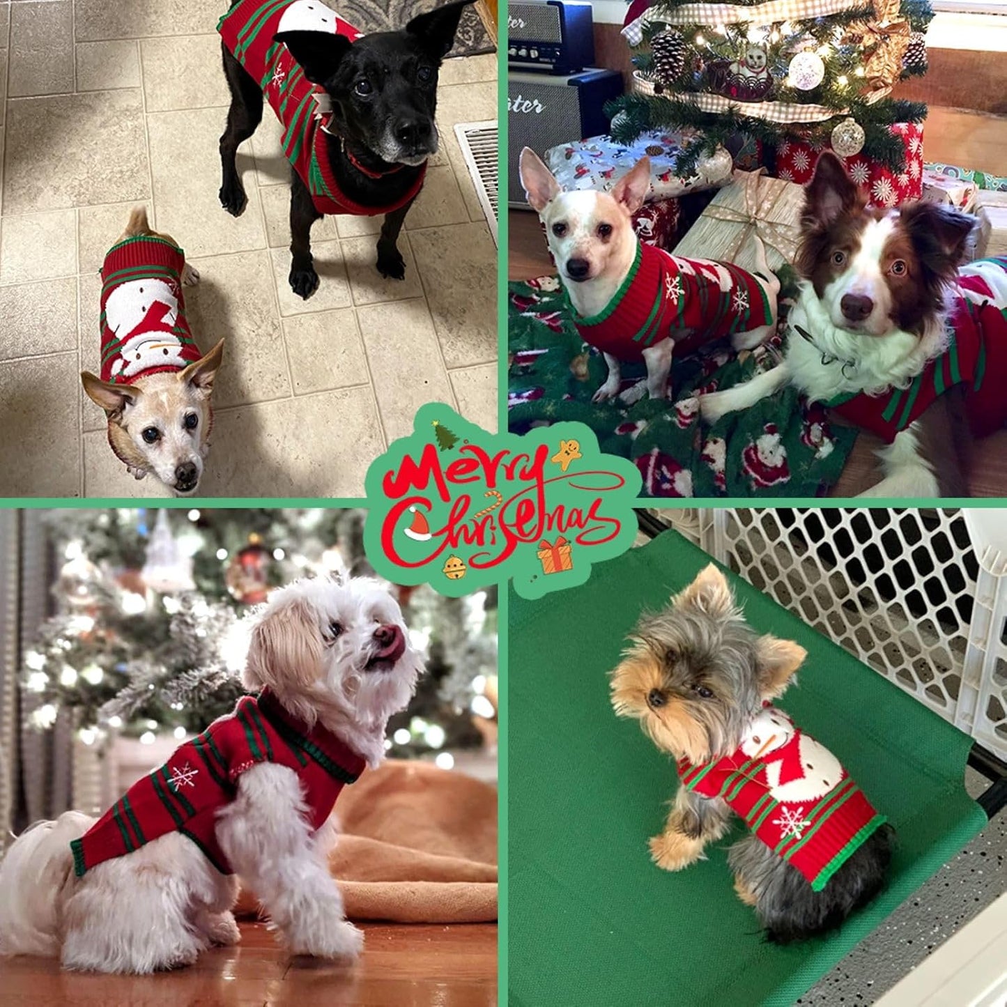 Dog Ugly Christmas Sweater Xmas Sweater Dog Christmas Snowman Sweater Cat Ugly Christmas Sweater for Cat Dog(Snowman, S)