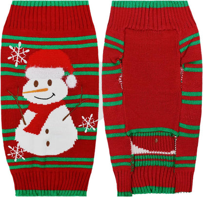 Dog Ugly Christmas Sweater Xmas Sweater Dog Christmas Snowman Sweater Cat Ugly Christmas Sweater for Cat Dog(Snowman, S)